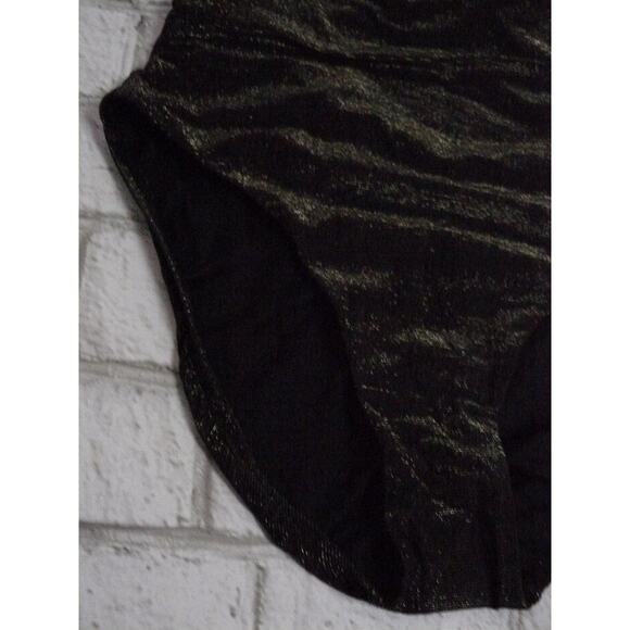 Pilyq Perry One Piece Swimsuit Twilight Black Bronze Halter Medium NEW - Picture 3 of 6